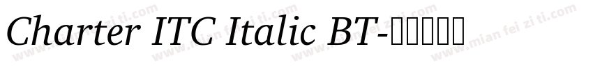 Charter ITC Italic BT字体转换